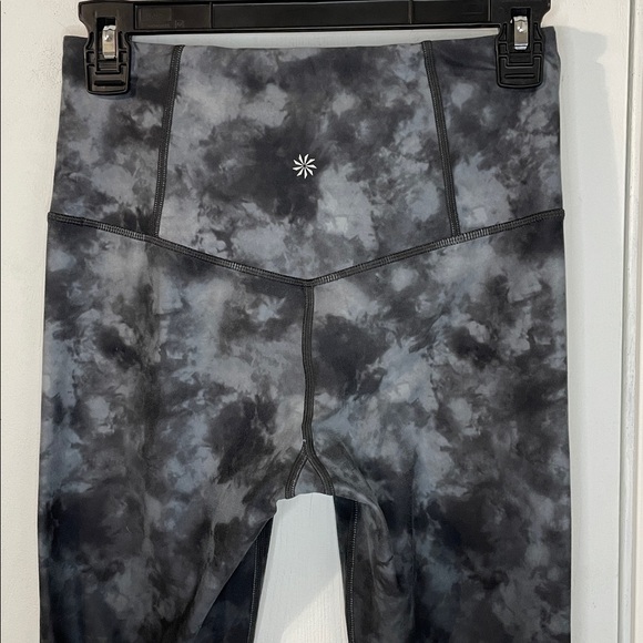Athleta Elation Printed 7/8 Tight Leggings Dance All Night Black Tie-Dye Small - Picture 5 of 9
